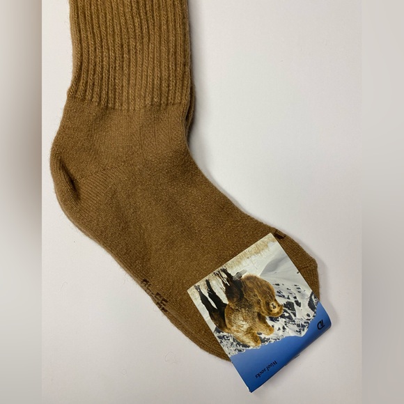 Camel wool blend over the knee thermal socks camel 39-40 Mongolia - Picture 6 of 7